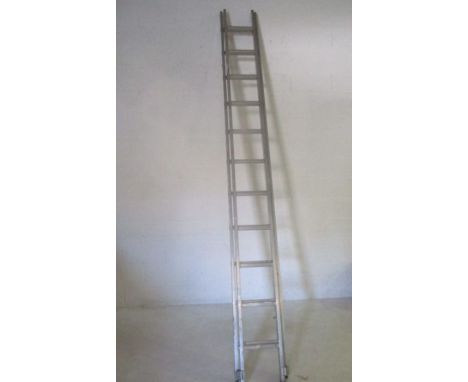 A Youngman aluminium extending ladder