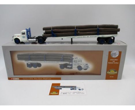 A boxed Corgi Classics Heavy Haulers limited edition Mack LJ Logger Litefoot logging die-cast model (US50705 - 1:50 scale) - 