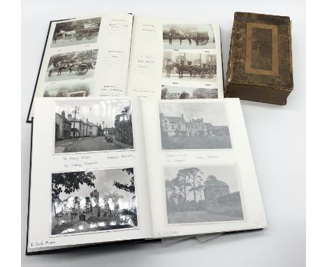 Two albums of vintage photographs including one of numerous drays for businesses in the South West, the other being local int