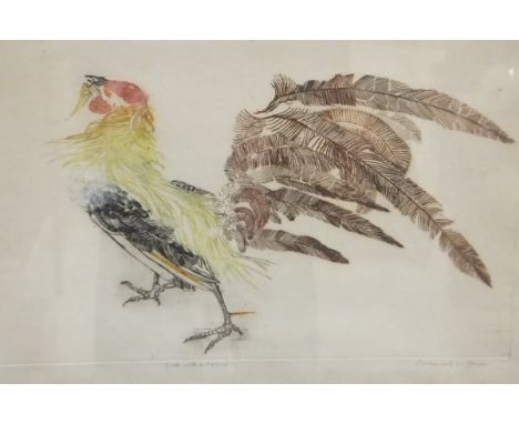 AFTER JOHN BRUNSDON "Evening light", artist's proof colour print, No'd. 5/6, together with AFTER ROSAMUND C. JONES "Cock with