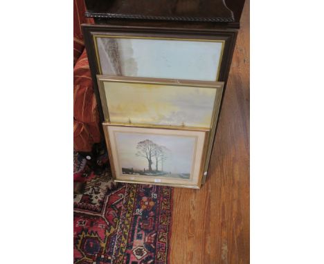 MISCELLANEOUS COLLECTION, including a coloured print after Coulson; Lake landscape by Zeller and a coloured print, etc (5)