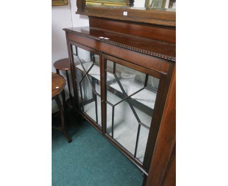 A CHIPPENDALE STYLE MAHOGANY DISPLAY CABINET, with astragal glazed doors, on square moulded legs.