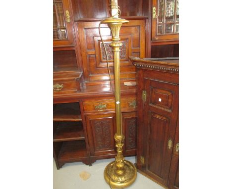 Mid 20th Century carved and gilded standard lamp