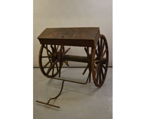 19th Century Merryweather and Son hand cart type fire engine with hose and reel