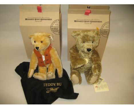 Steiff teddy bear, ' Teddy Bu ' replica in original box together with another, 1920 Classic teddy bear in original box