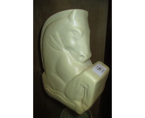Unusual Ashtead Potters Percy Metcalfe lamp base in the form of a horse (uncatalogued glaze), 8.5ins high