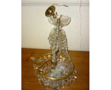 Georgian style glass bag form light fitting