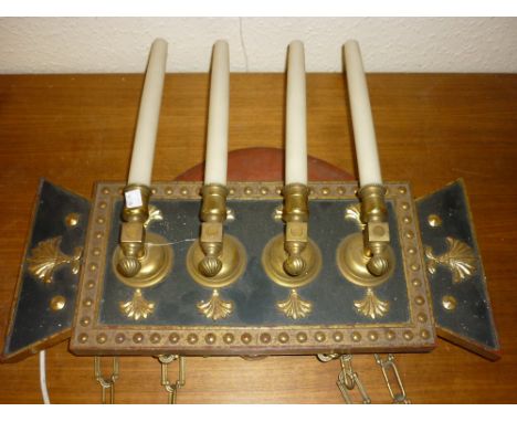 Unusual four candle wall light