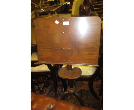 Mahogany adjustable music stand with tripod base