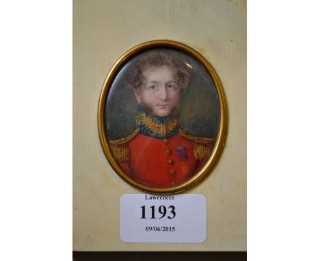 19th Century English school, watercolour portrait miniature of a military officer by Wheeler together with a related portrait