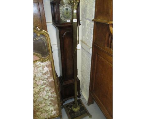 20th Century gilt brass and marble standard lamp