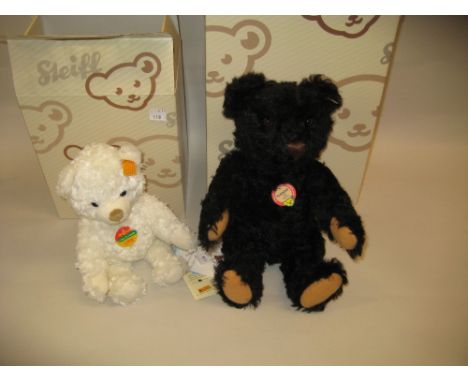Steiff teddy bear 1953 replica in original carry box together with another ' Cosy Friends ' bear in a similar box