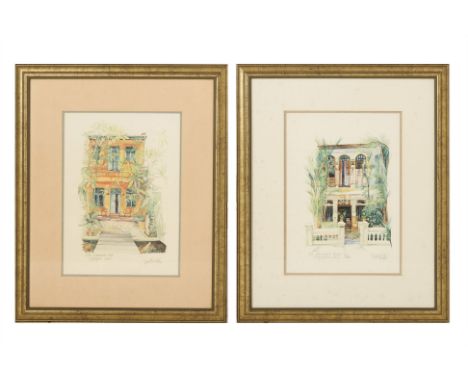 TWO DEREK CORKE SINGAPORE SHOPHOUSE PRINTS
Digital Fine Art prints
'158 Emerald Hill', signed and dated 2000
'30 Saunders Roa