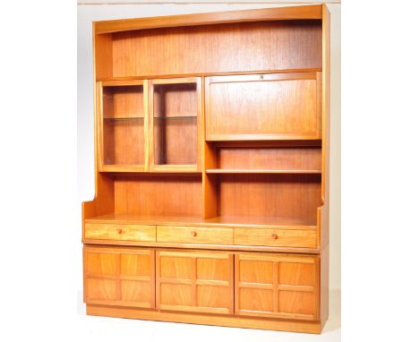 Nathan - British Modern Design - A retro vintage mid 20th century circa 1960s teak wall unit / room unit / sideboard / highbo