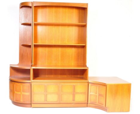 Nathan Furniture - A collection of vintage retro mid 20th century Nathan modular wall units. Comprising of a corner unit with