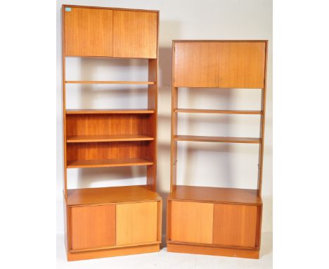 G-Plan&nbsp; - Modern British Design - A pair of retro vintage mid 20th century teak wood G Plan modular wall units, cupboard