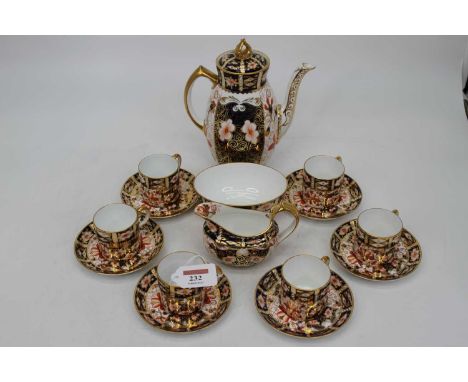 A Royal Crown Derby imari six-place coffee serviceAll first quality.All in very good condition with only very light signs of 