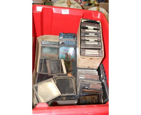 A collection of vintage magic lantern slides