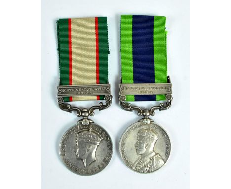 INDIA GENERAL SERVICE MEDAL 1909 and 1939 (same recipient, George V and VI issue respectively); two medals, the first with 'N