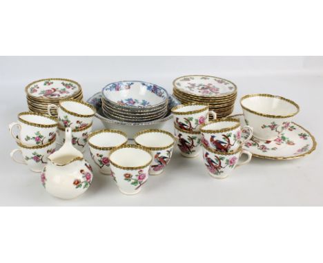 A set of six Wood & Sons 'Mayfair' dessert bowls and a further serving bowl, also an early 20th century tea set comprising te