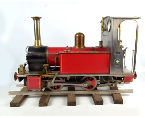 A large 5.5in gauge scratch built steam train bearing various plaques including 'Vernon Locomotive Company Romiley, works No.