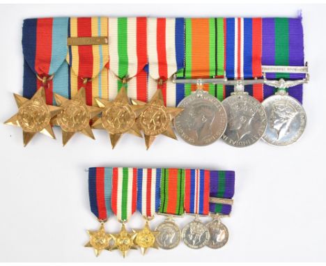 WWII GROUP OF 7; General Service Medal 1923 (George VI issue) with 'Palestine 1945-48' clasp awarded to 14125665 Pte. W. Wigh