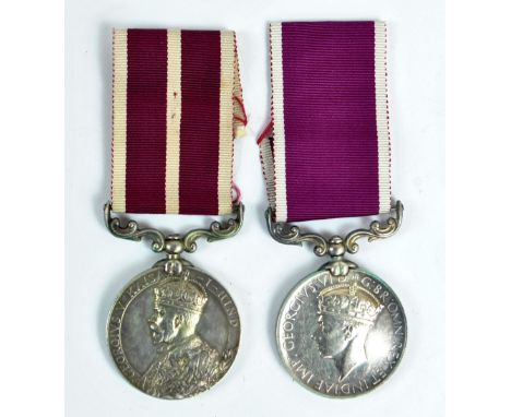 INDIAN ARMY MERITORIOUS SERVICE MEDAL 1888 (George V issue) and INDIAN ARMY LONG SERVICE & GOOD CONDUCT MEDAL (Indian, George