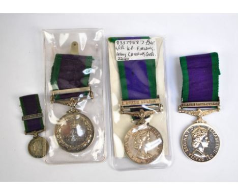 GENERAL SERVICE MEDAL 1964 (x3); three Medals, two with 'Northern Ireland' clasps awarded to 24523203 Pte. G. F. Standen, Che