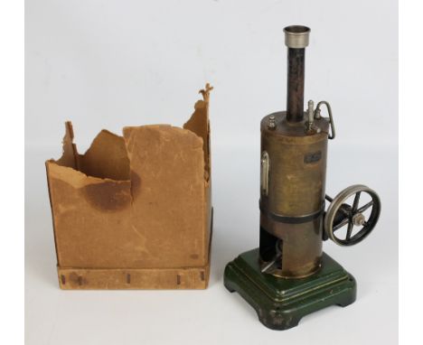 A German Marklin model stationary steam engine, model 4116/7 with original instructions and in part original box, height 32.5
