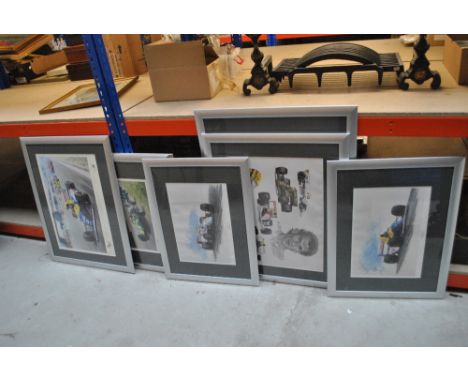 Two prints by Tony Smith from the 'British Greats' series comprising Jackie Stewart, 315/600, and Jim Clarke, 315/600, both s