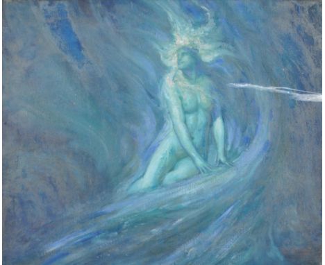 W. J. MEDCALF (active early 20th century); oil on canvas, 'The Glory Of The Storm', signed lower right, with label verso insc