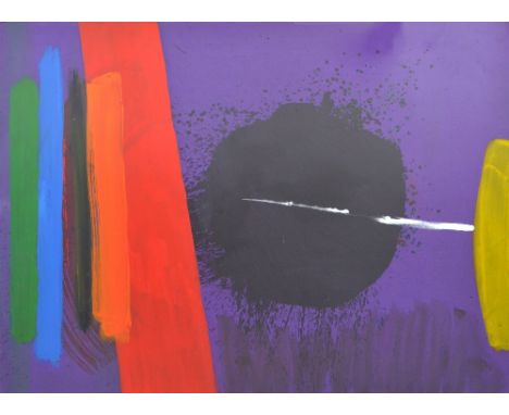 WILHELMINA BARNS-GRAHAM (1912-2004); hand embellished print, 'Untitled no.3 (Celebration) with signed descriptive label verso