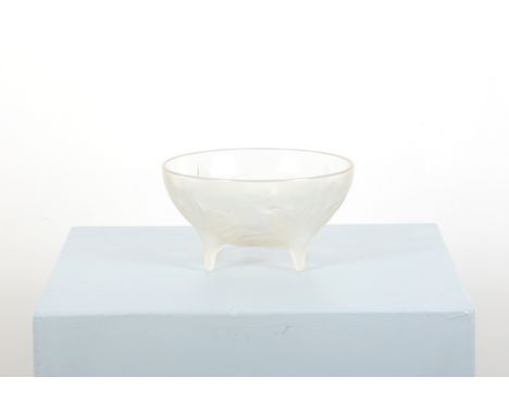 RENÉ LALIQUE (FRENCH, 1860-1945) No. 382, 'LYS': AN OPALESCENT GLASS BOWLdesigned 1924, the stems of the four lily flower hea