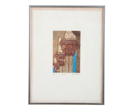 *VALERIE THORNTON (1931-1991) 'Capitals'signed, titled and numbered 80/150 in pencil to the margin, etching and aquatint, 38.