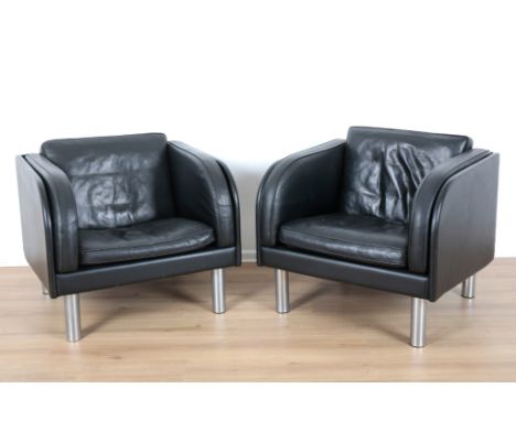 JORGEN GAMMELGAARD FOR ERIK JORGENSEN, MODEL NO. EJ-20: A PAIR OF DANISH LOUNGE CHAIRSmid-century modern, with low backs and 