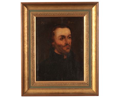 CONTINENTAL SCHOOL, 18TH CENTURY 'Peter Ramus' depicted bust length, inscribed "Peter Ramus", oil on panel, with label verso 