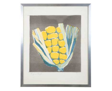 VIRGINIA TANDY (CONTEMPORARY) Corn cobsigned in full lower left, no. 1/10, colour screen print, 42cm x 39cm