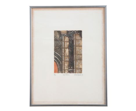 *VALERIE THORNTON (1931-1991) 'San Martin'signed, titled and numbered 80/150 in pencil to the margin, etching and aquatint, 3