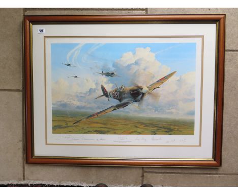 Robert Taylor print - After the Battle - 627/1000 - with signatures, no COA - frame size 73cm x 97cm - print in good conditio