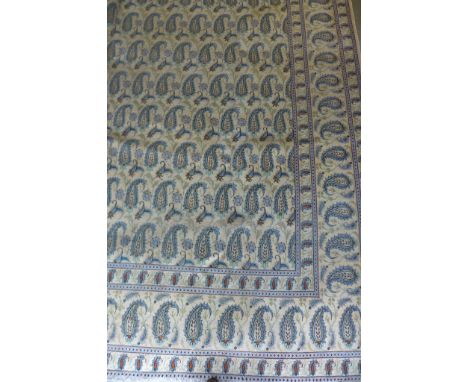 A Kashan, hand knotted, woollen rug with light brown ground, approximately 388cm x 320cm, with some light wear 