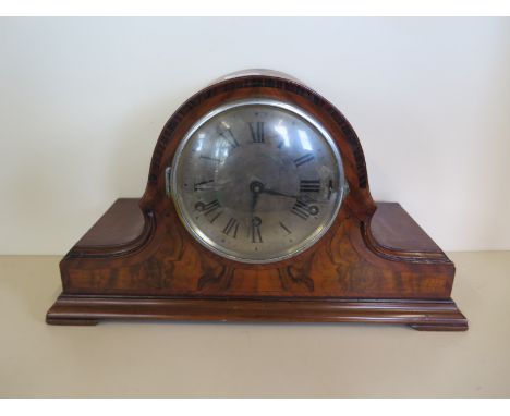 A walnut mantel clock with Westminster and Whittington chimes 