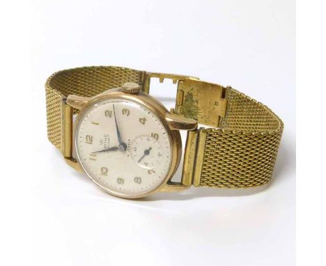 A 9ct Gold Smith presentation watch on gold bracelet, BR London, Midland, long service 47.8g. No condition reports for this s