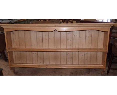 Pine two shelf plate rack No condition reports for this sale