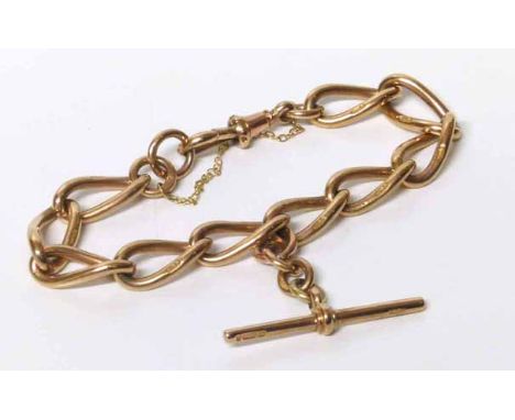 9ct rose gold bracelet converted from watch chain No condition reports for this sale