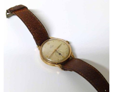 Smith's 9ct gold watch, circa 1950's. No condition reports for this sale