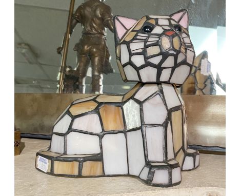 TIFFANY STYLE CAT LAMP 17CMS (H) APPROX 