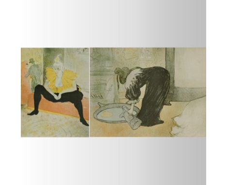 Henri de Toulouse Lautrec, (1864-1901), La Clownesse Assise Mademoiselle Cha-u-Kao, Deux Femmes and Femme au Tub, lithograph,