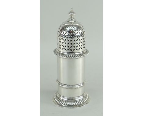 EDWARD VII SILVER SUGAR CASTER of light house form, London 1904, marked for 'Thomas 153 New Bond Street', 9.6oz
