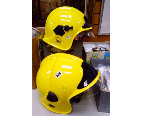 MODERN F1 S GALLET FIRE FIGHTERS HELMET, and another similar (2)
