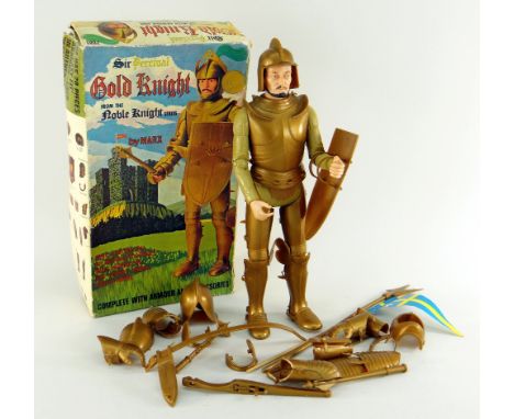 LOUIS MARX &amp; CO. LIMITED GOLD 'KNIGHT' TOY, BOXED